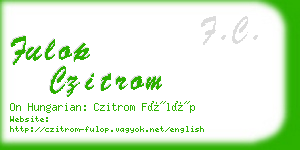 fulop czitrom business card